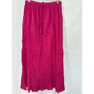 Women’s Le Mieux Studio NWT Pink Cotton Stretchy Maxi Skirt Sz XL
